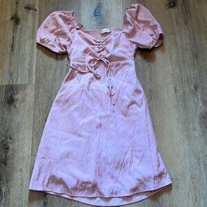 Altar'd State Pink Floral Mini Dress XS cut out back